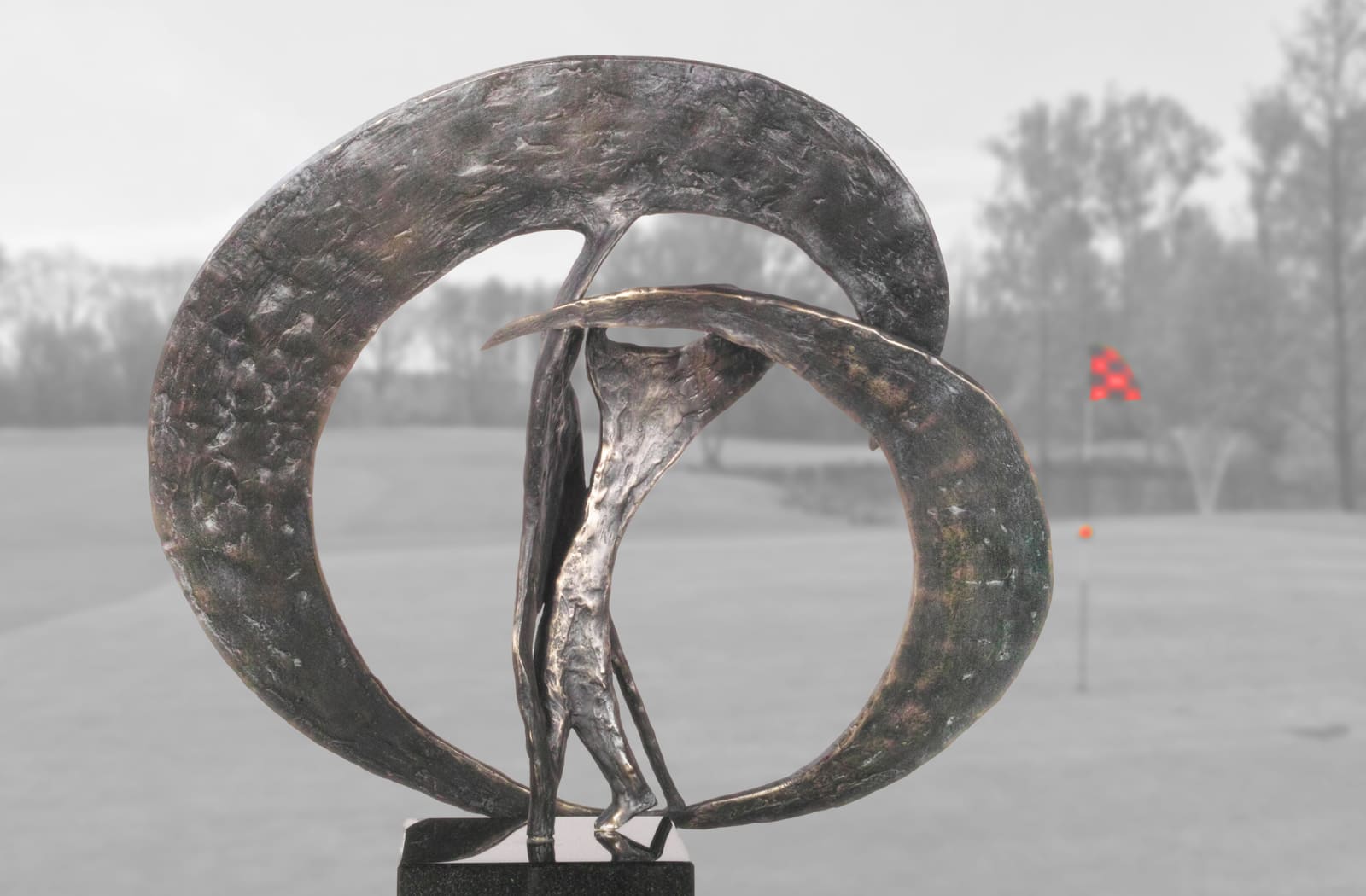 The Drive, limitierte Bronze-Golfer-Skulptur von E .Wähning.