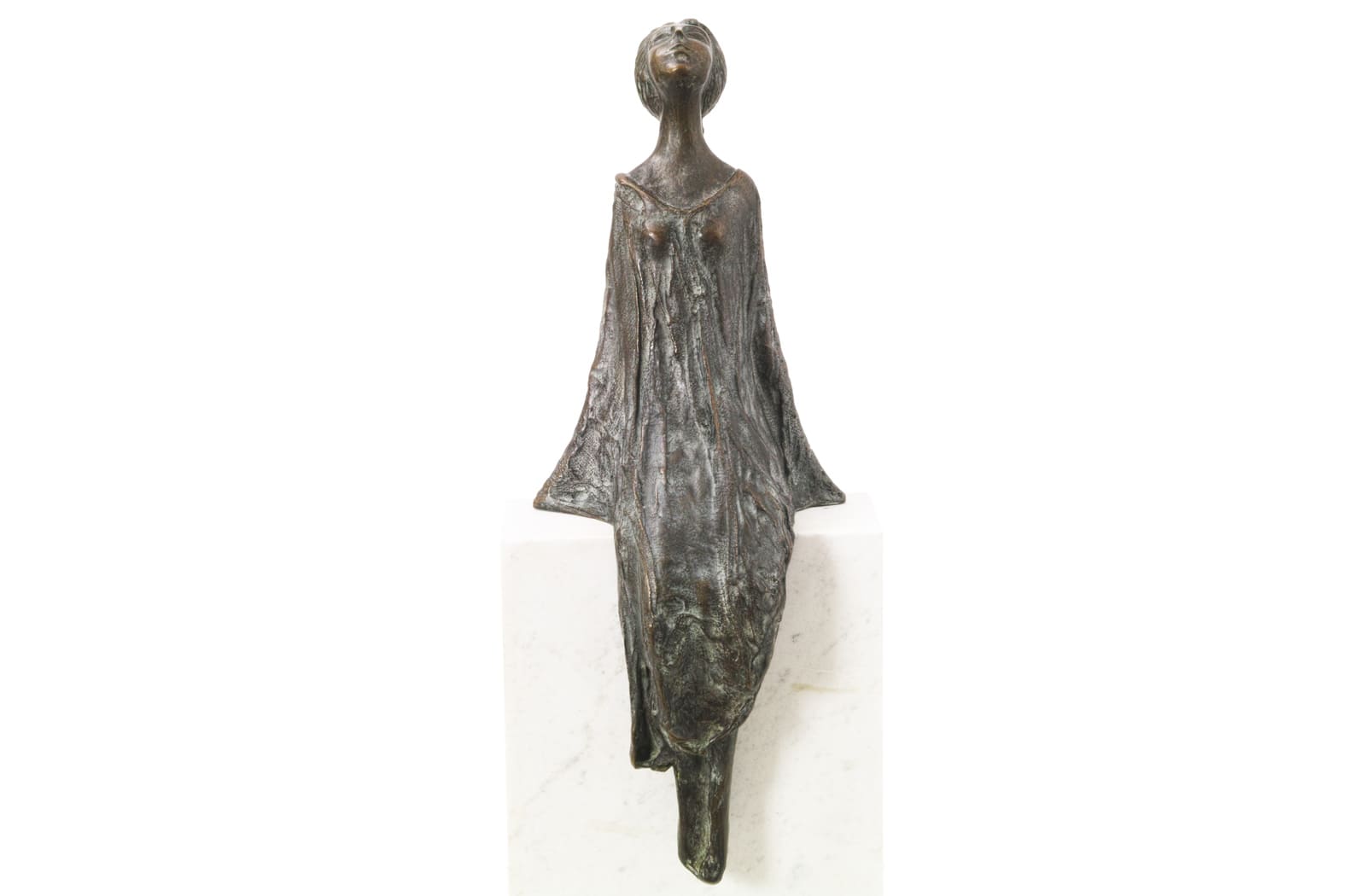 Die Sternguckerin, Bronze-Skulptur.