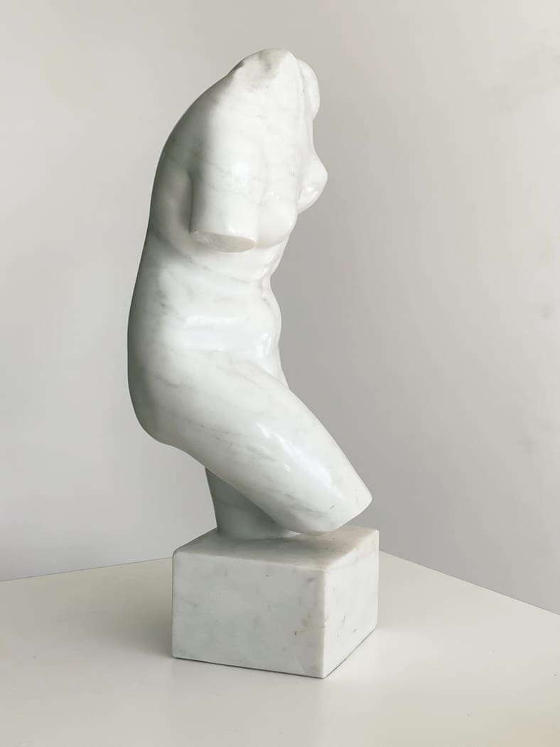 Torso einer Aphrodite, Marmorskulptur, Museumsreplikat, Unikat
