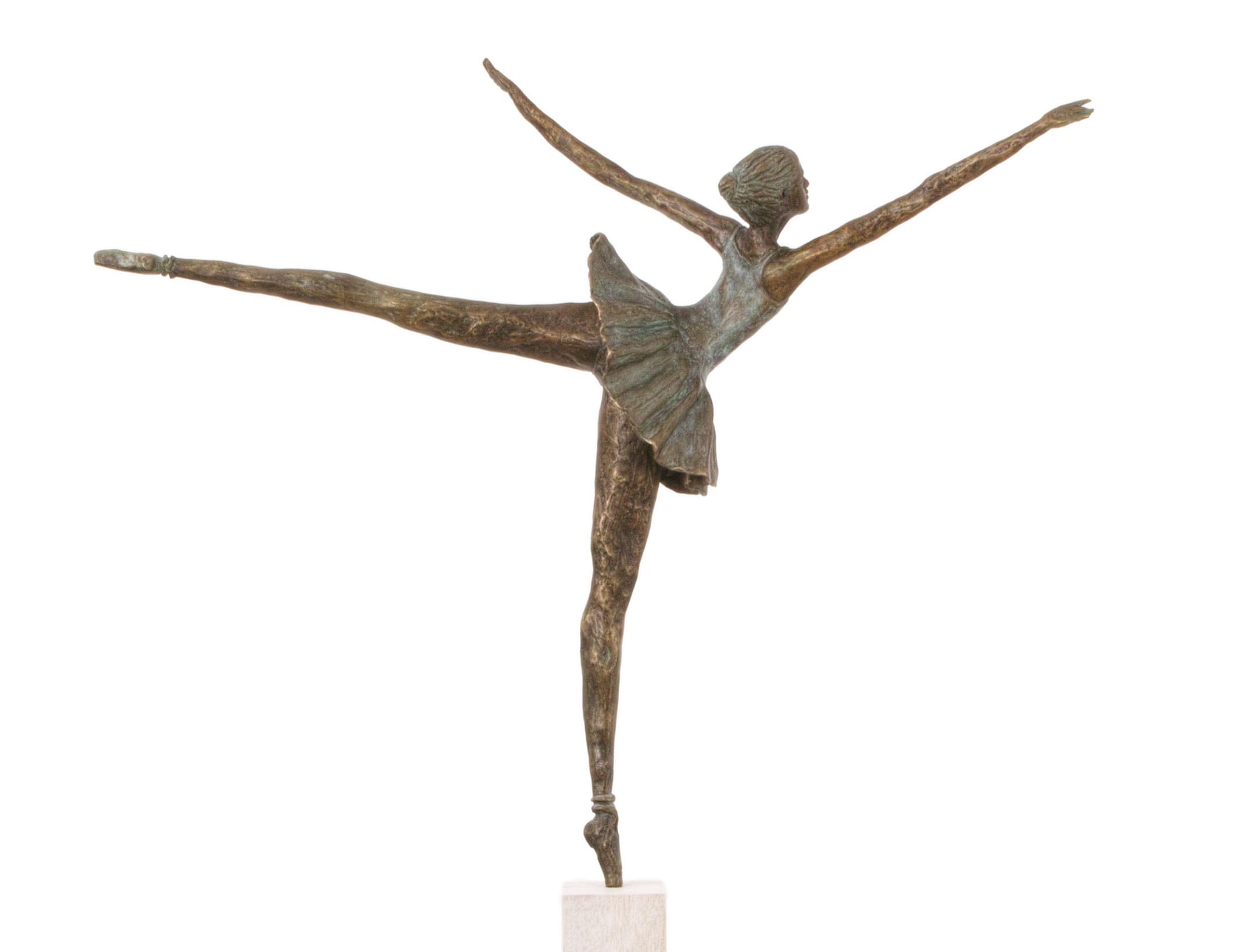 Die Tänzerin, limitierte Bronze-Skulptur von E. Wähning