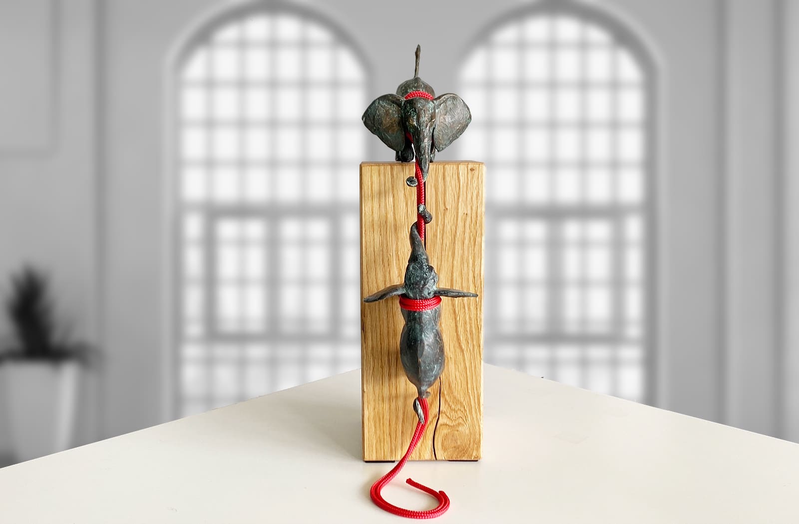 Friends III, Elefanten Bronze-Skulptur