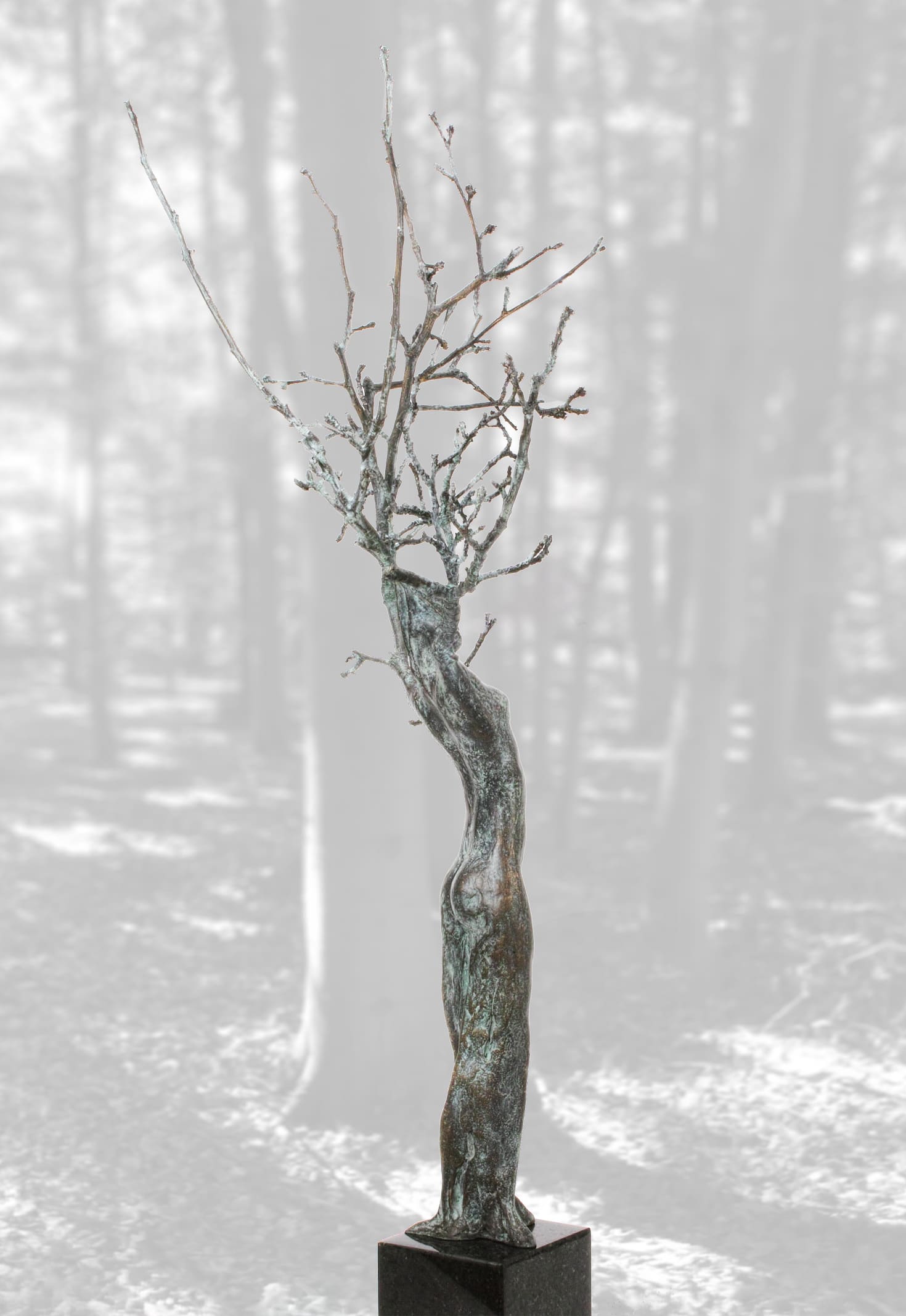 Die Daphne, Bronze-Skulptur von E. Wähning.