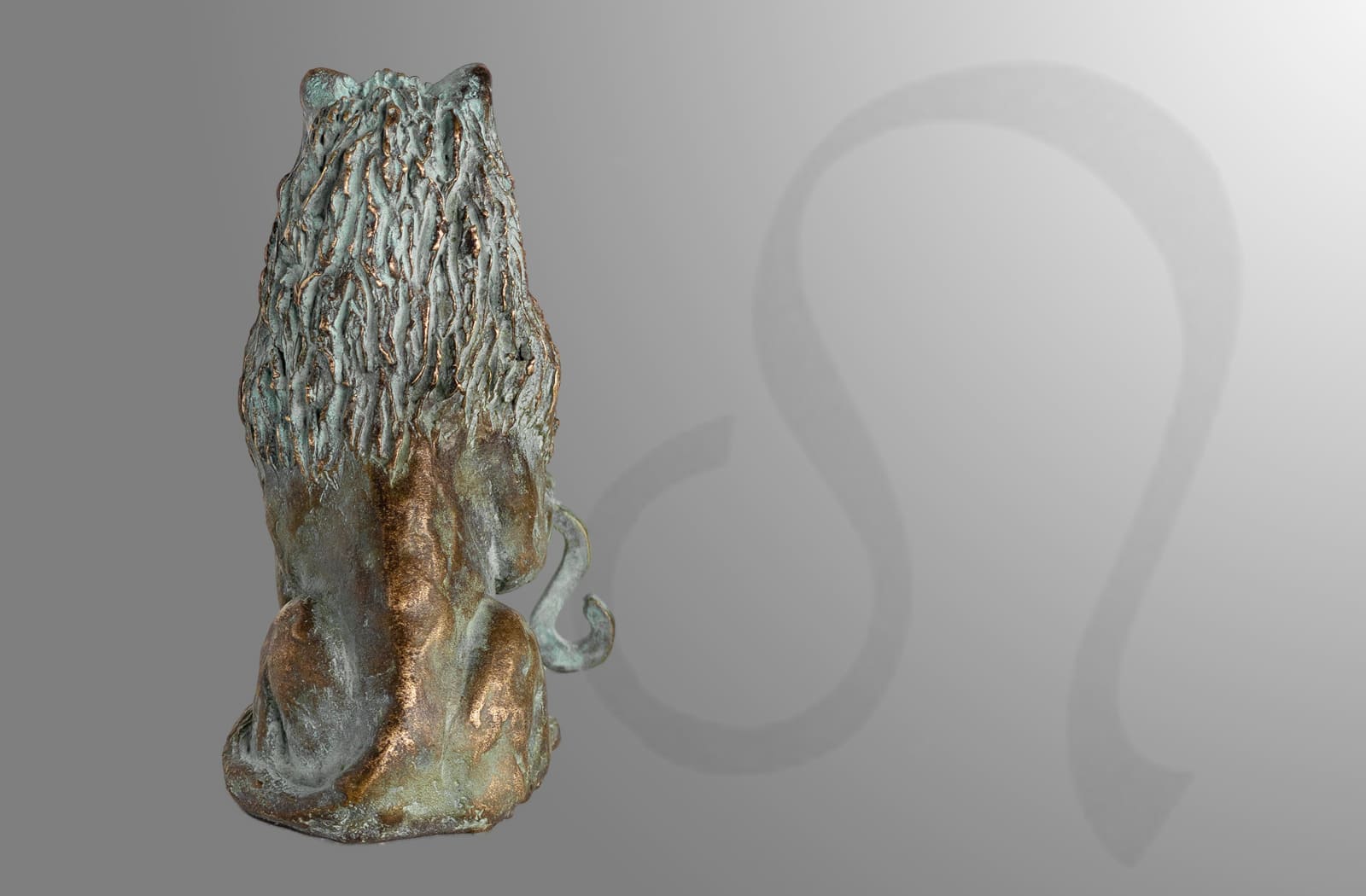 Löwe Sternkreiszeichen, limitierte Bronze-Skulptur von E. Wähning