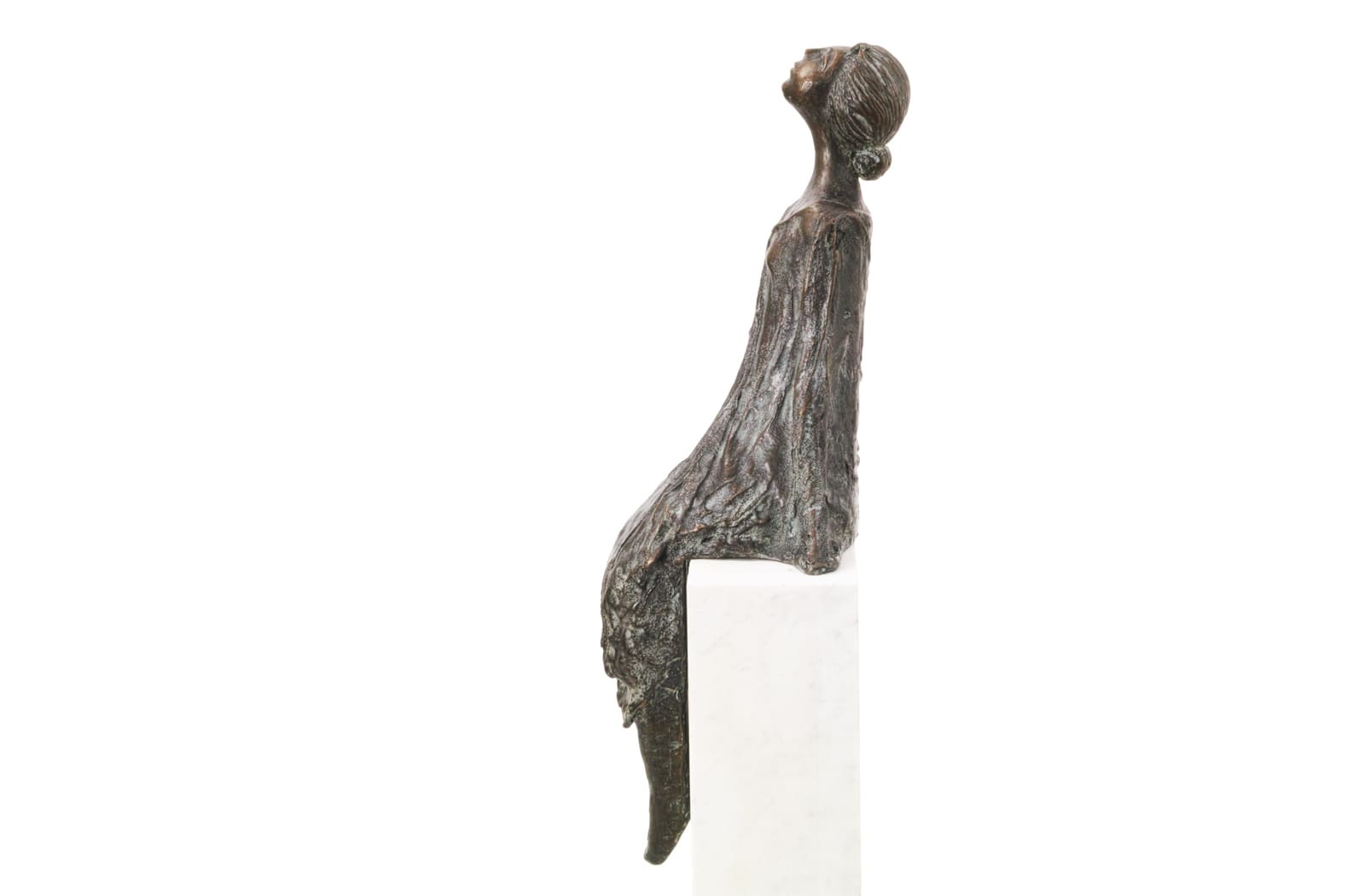 Die Sternguckerin, Bronze-Skulptur.