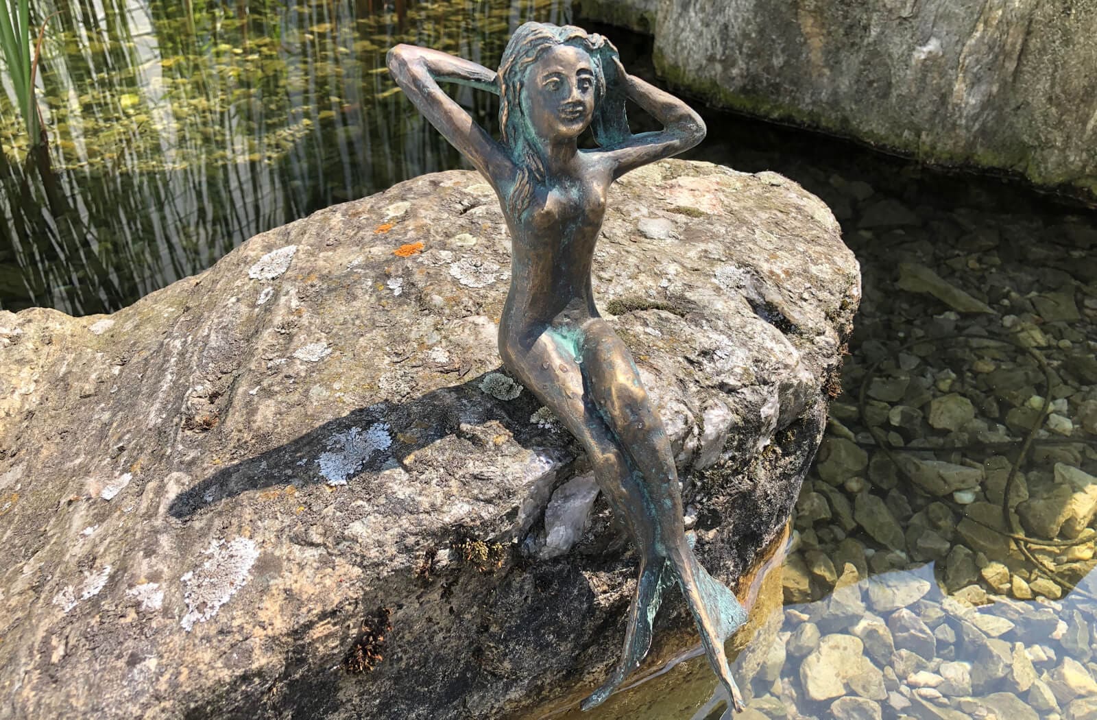 Die Meerjungfrau limitierte Bronze-Skulptur von E Wähning
