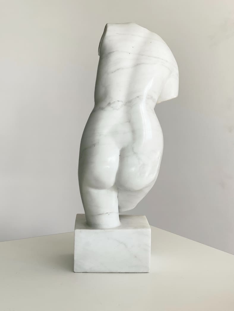 Torso einer Aphrodite, Marmorskulptur, Museumsreplikat, Unikat