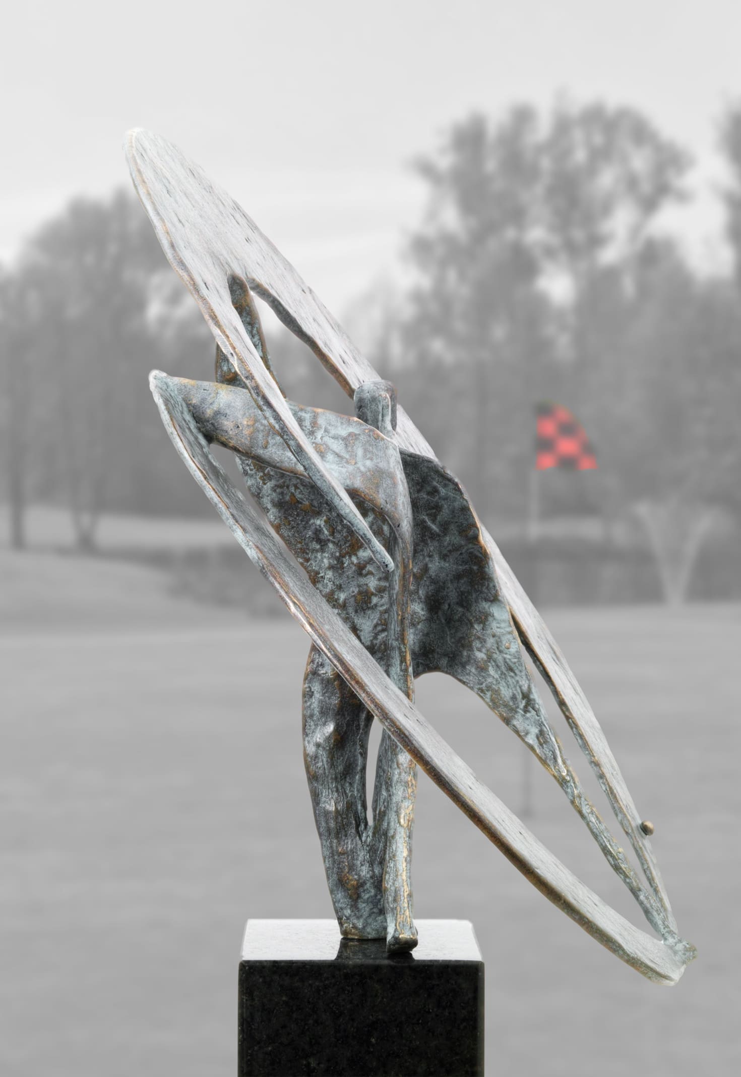 The Drive, limitierte Bronze-Golfer-Skulptur von E .Wähning.