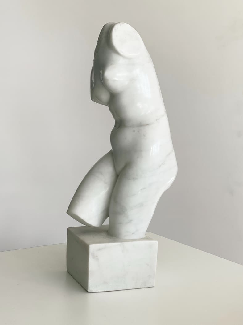 Torso einer Aphrodite, Marmorskulptur, Museumsreplikat, Unikat