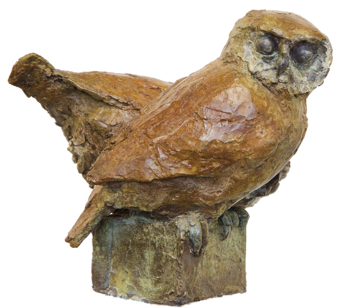 Das Eulenpärchen, Bronze-Skulptur von Ruud Zweypfenning