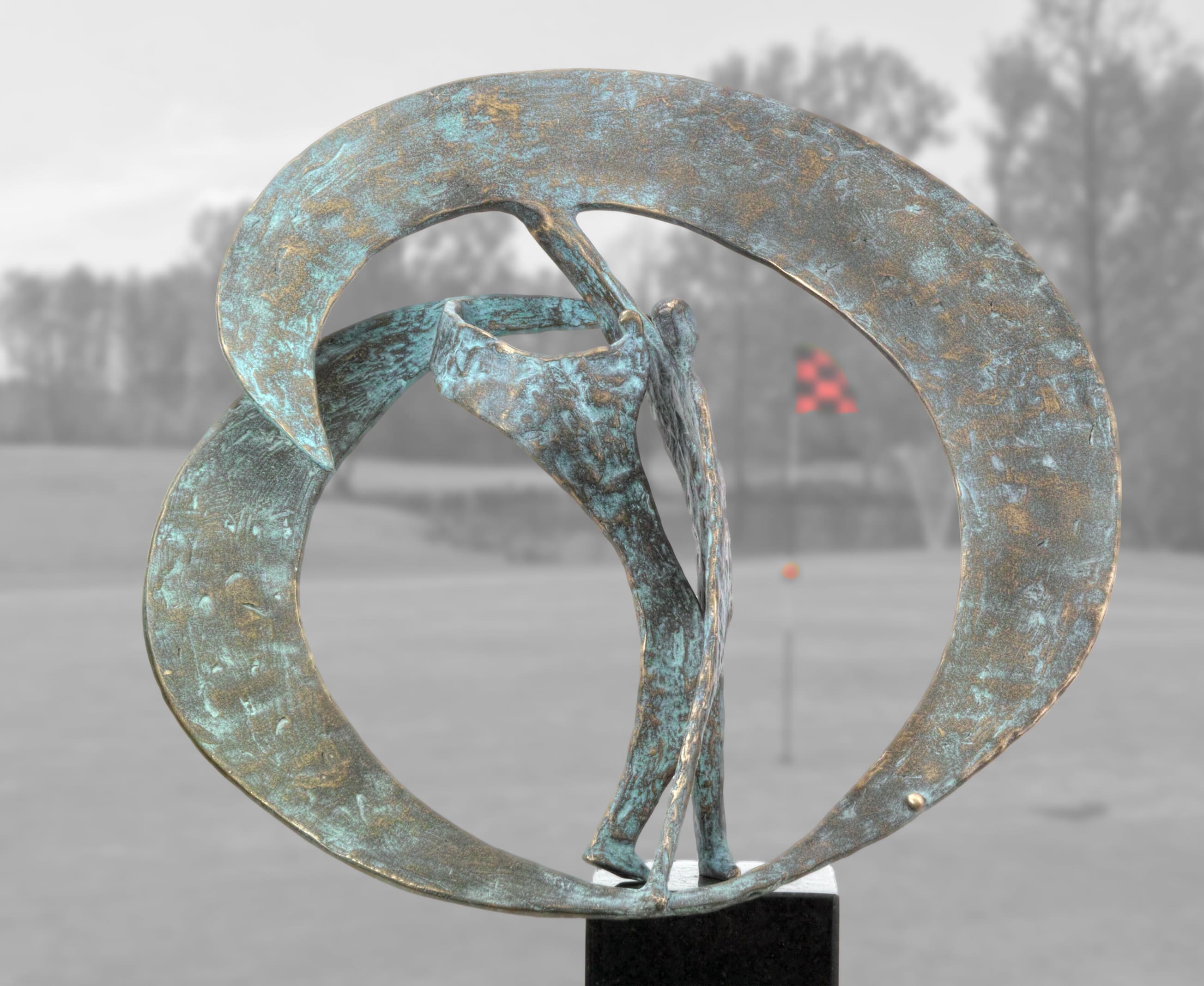 The Drive, limitierte Bronze-Golfer-Skulptur von E .Wähning.