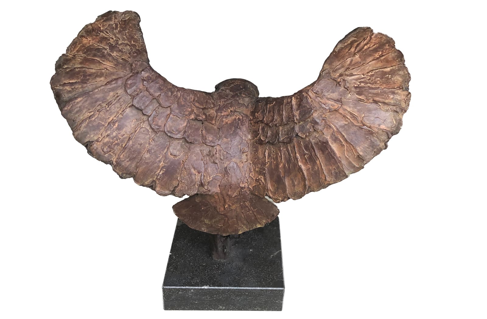 Der Steinkauz auf Stamm limitierte Bronze-Skulptur von Ruud Zweypfenning