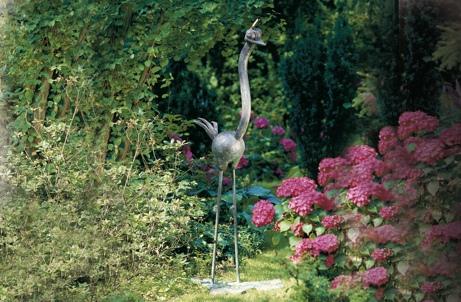 Richard der große Strauß, modern art Kupfer-Skulptur.