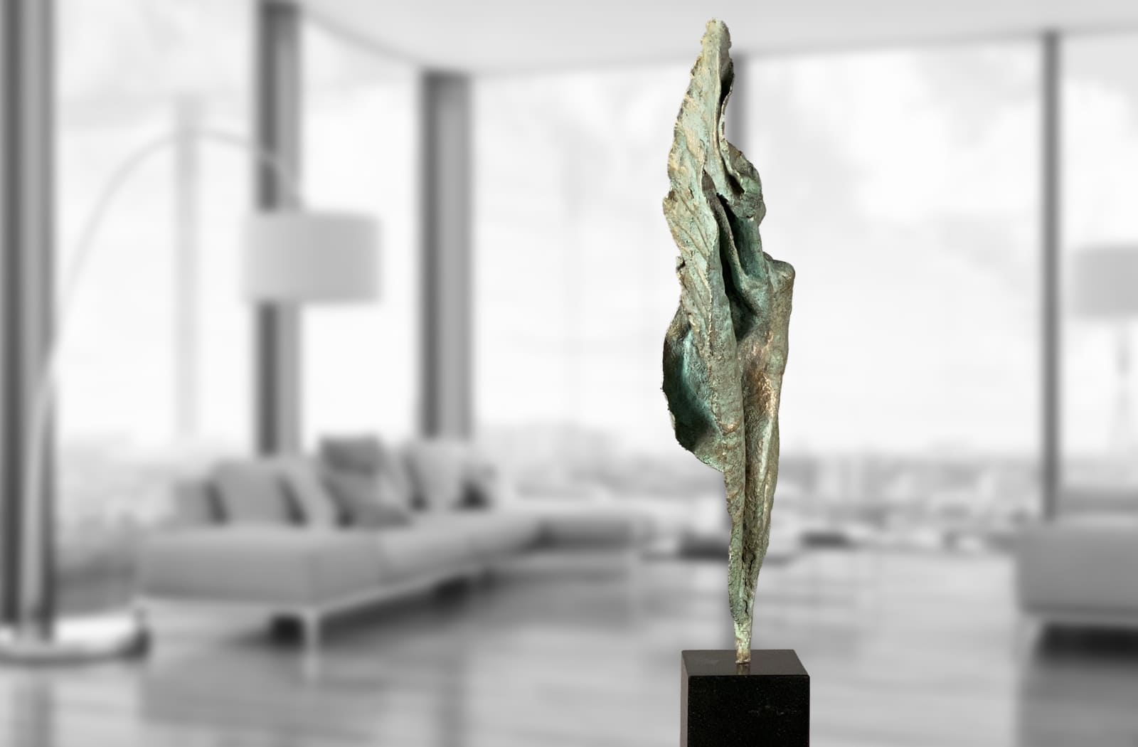 Illusion, limitierte Bronze-Skulptur von E. Wähning.