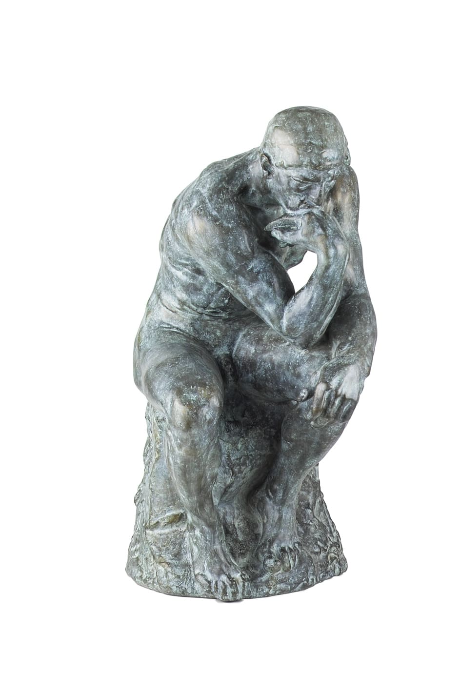 Der Denker von Auguste Rodin, Bronze-Museumsreproduktion in Originalgröße.