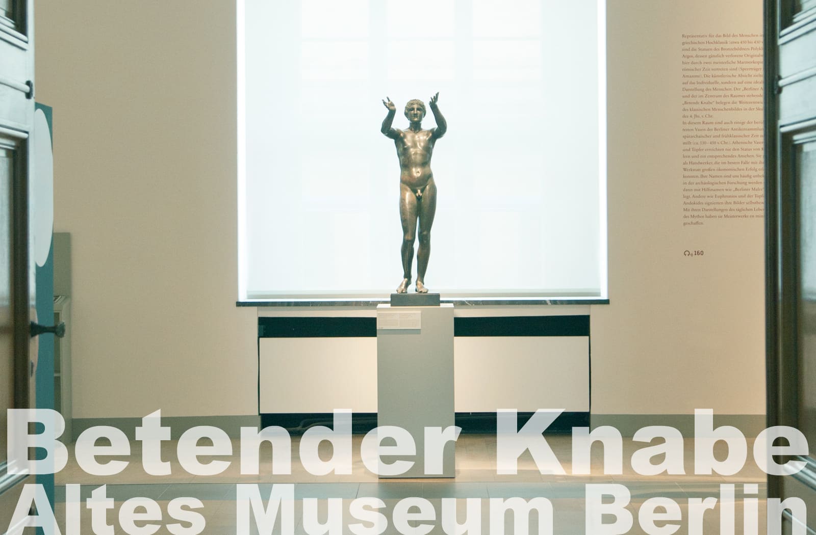Betender Knabe, Ephebe, Bronze-Museumsreproduktion in Originalgröße.