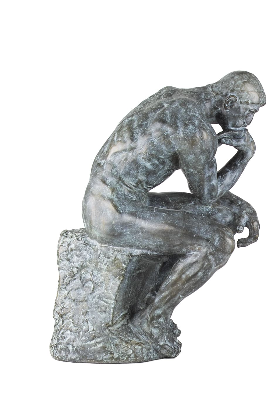 Der Denker von Auguste Rodin, Bronze-Museumsreproduktion in Originalgröße.