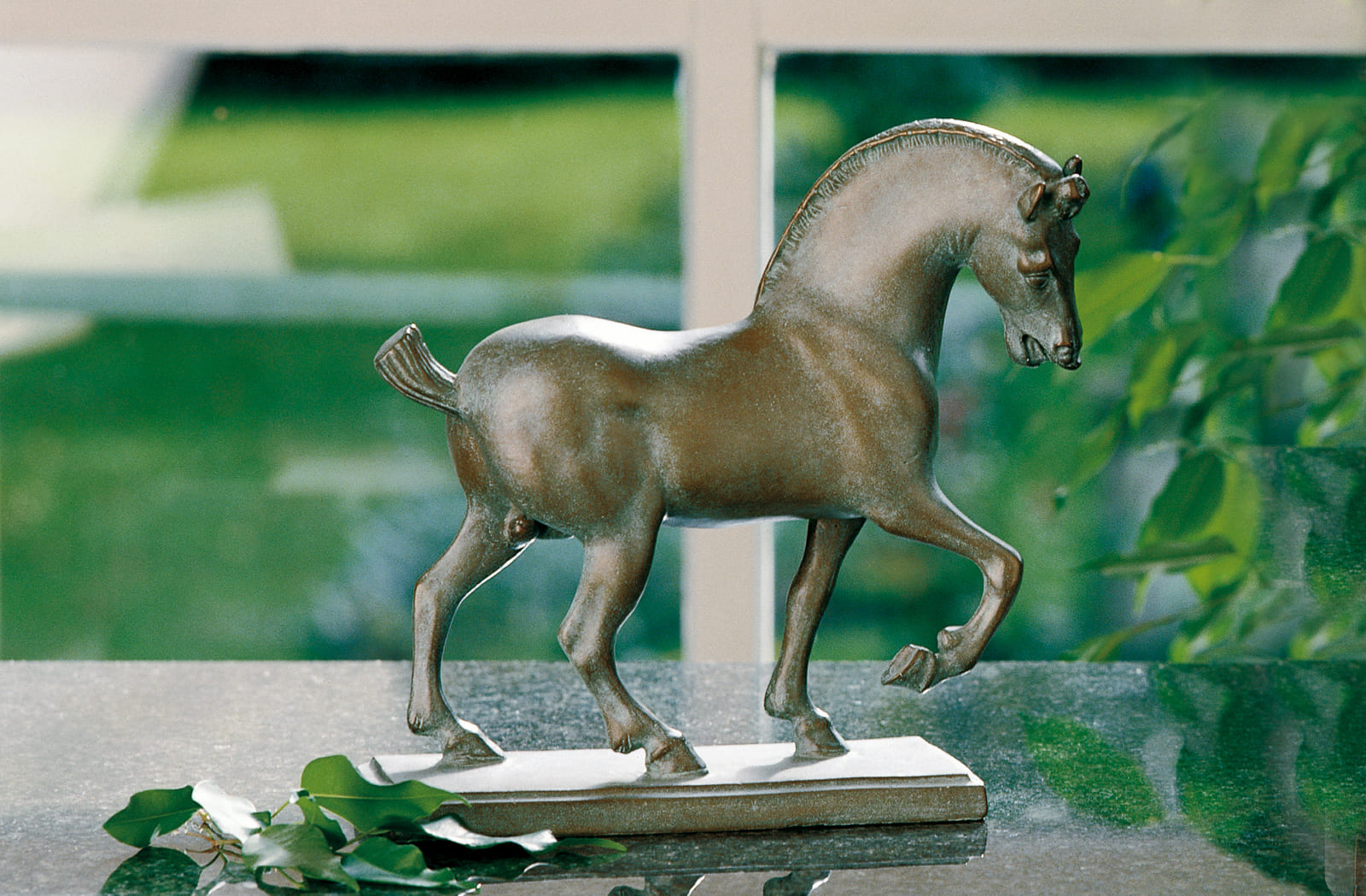 Der schreitende Hengst von Leonardo da Vinci, Bronze-Museumsreproduktion.