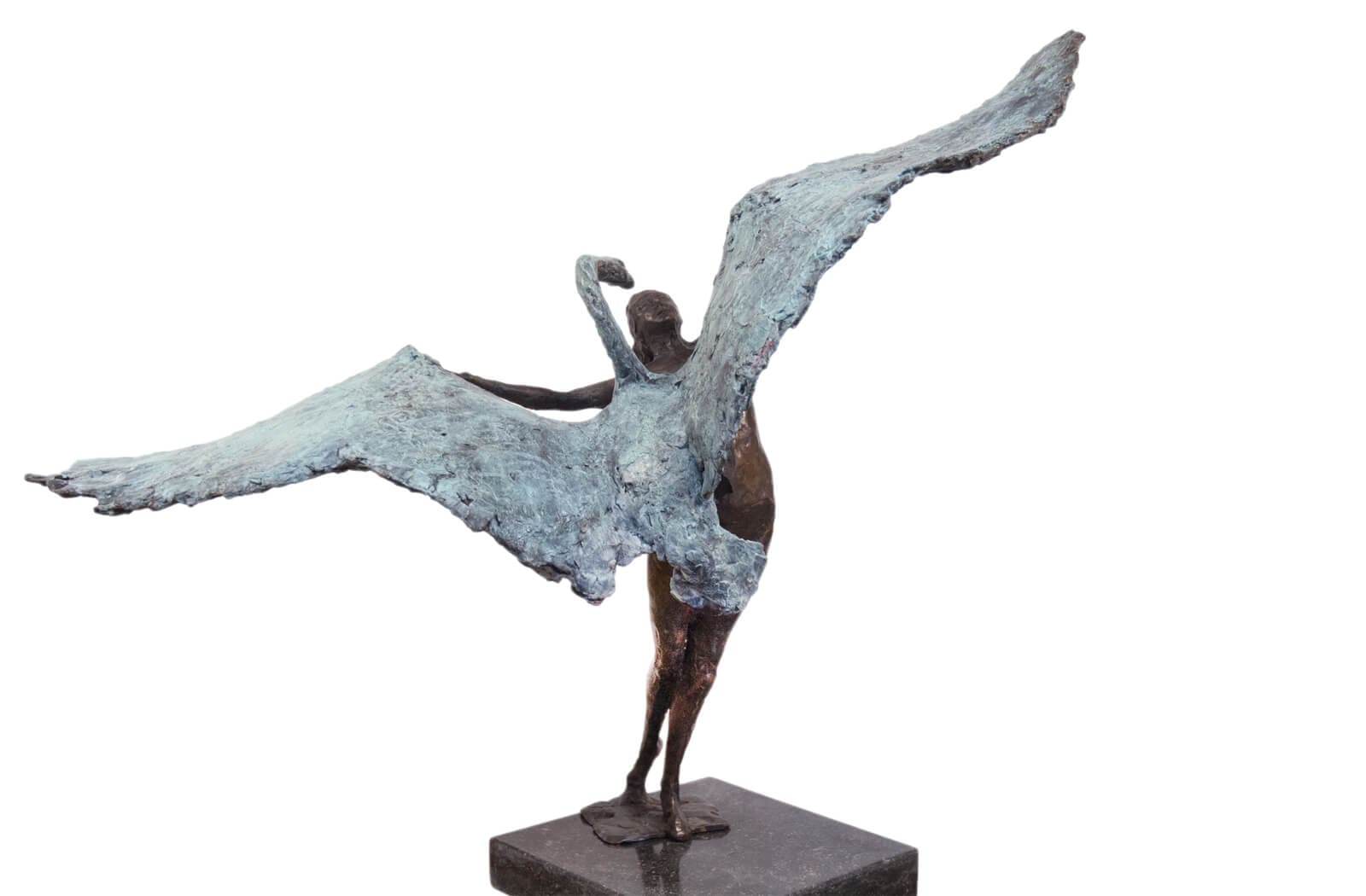 Leda mit dem Schwan, limitierte Bronze-Skulptur von Ruud Zweypfenning