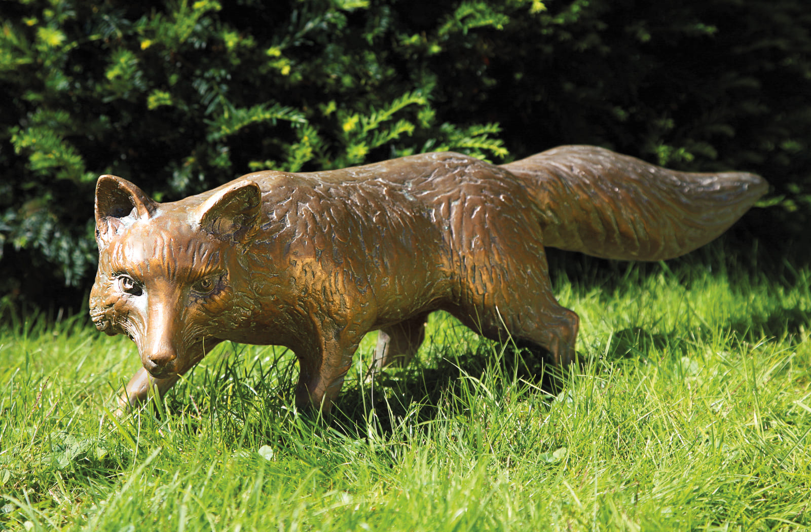 Der Fuchs, Bronze-Skulptur.