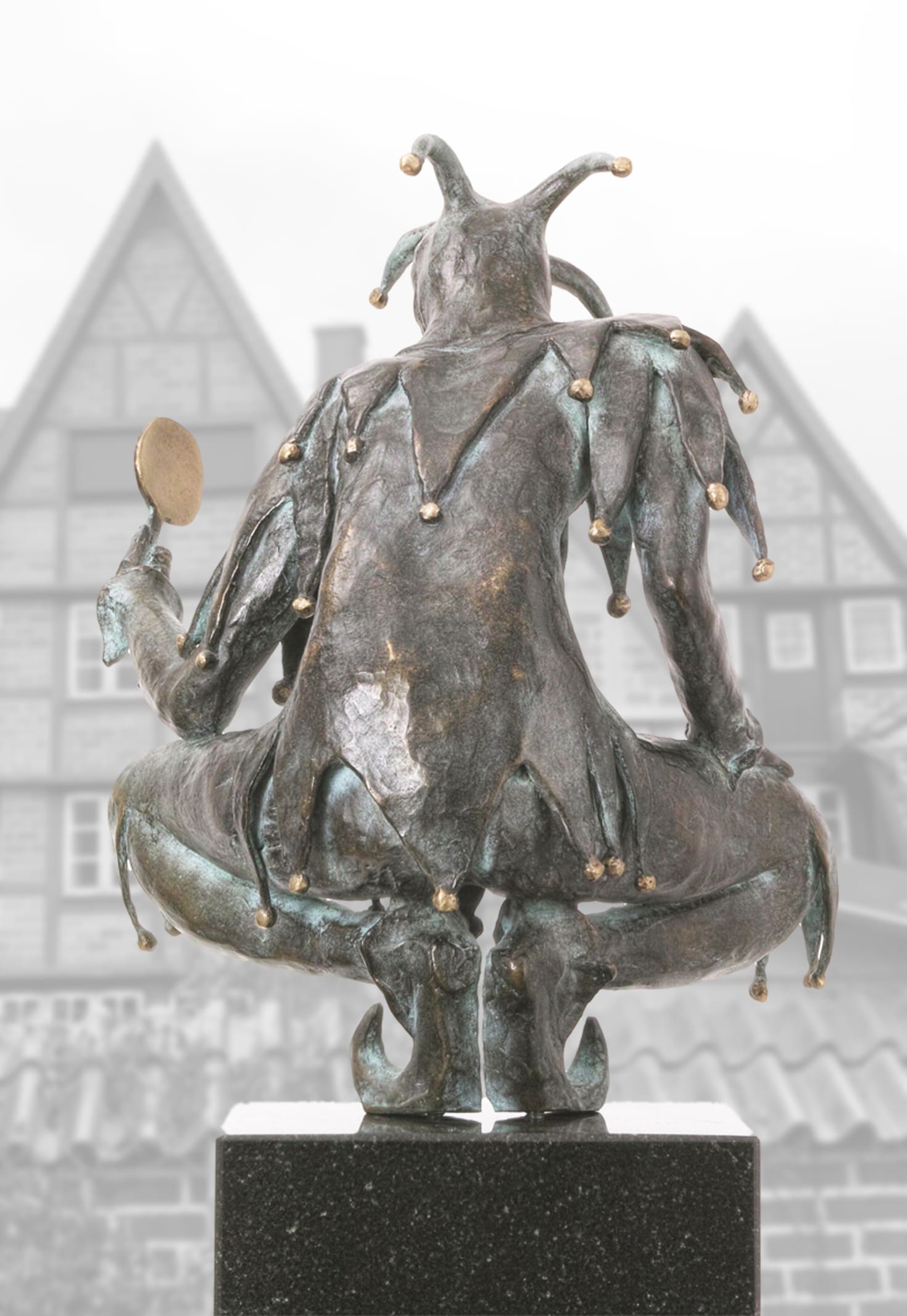 Till Eulenspiegel, limitierte  Bronze-Skulptur von E. Wähning