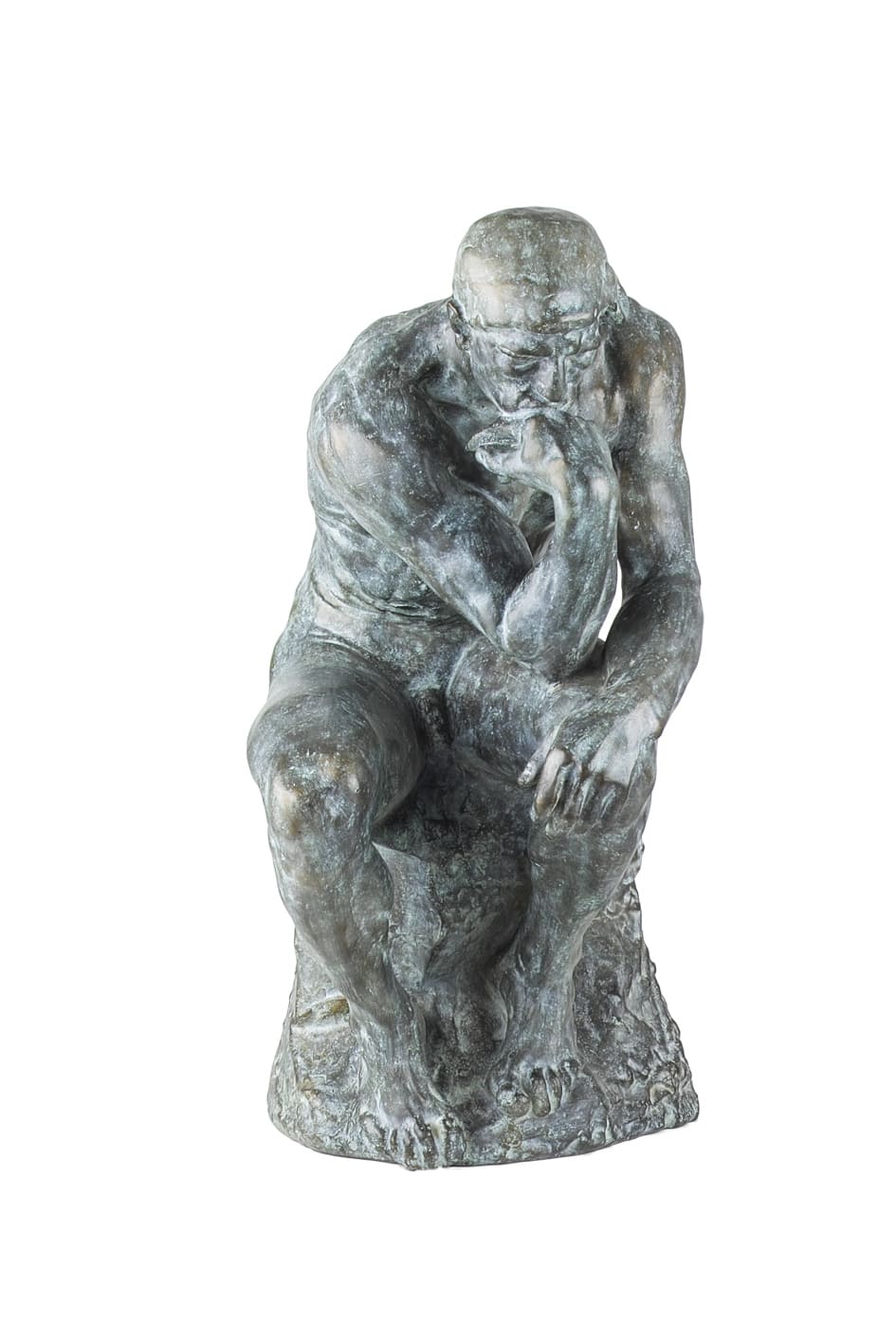 Der Denker von Auguste Rodin, Bronze-Museumsreproduktion in Originalgröße.
