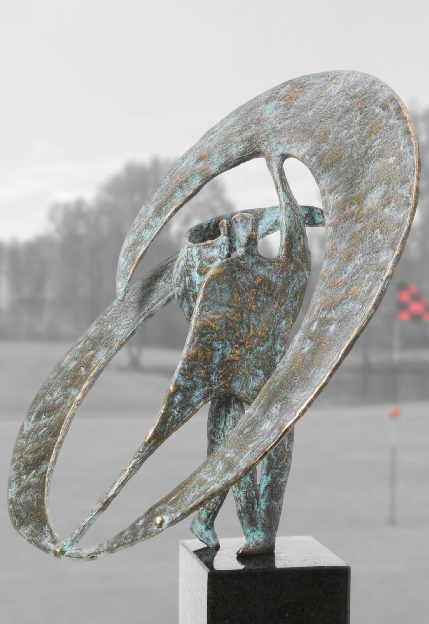 The Drive, limitierte Bronze-Golfer-Skulptur von E .Wähning.