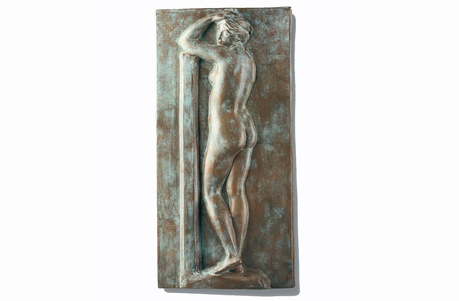 Akt, Rückenakt, Wandrelief von Johann, Gottfried Schadow, Bronze-Museumsreproduktion.