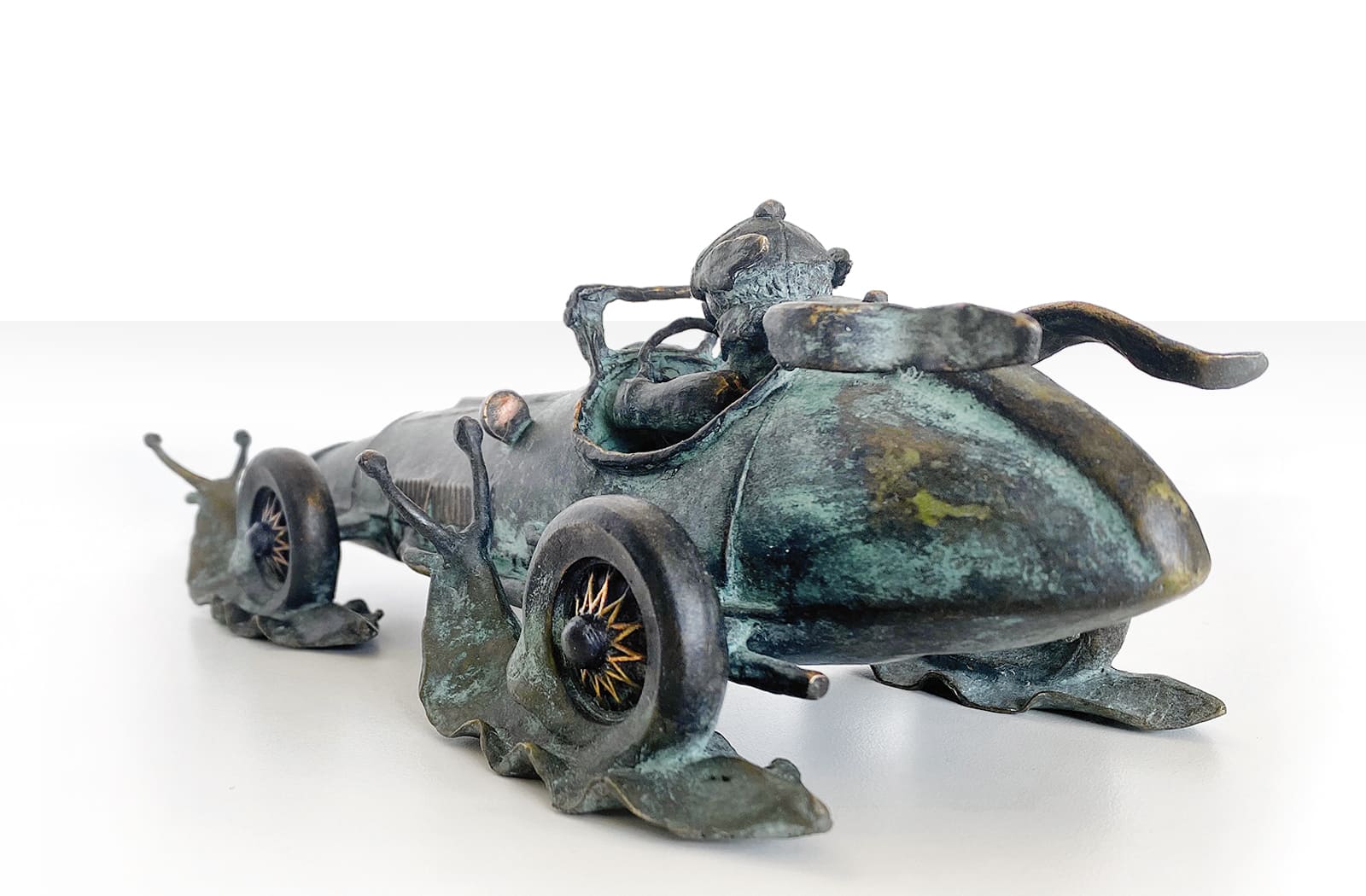 Der Öko-Renner, limitierte Bronze-Skulptur von E. Wähning