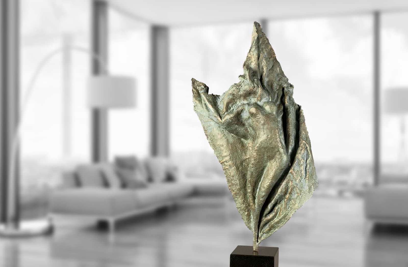 Illusion, limitierte Bronze-Skulptur von E. Wähning.