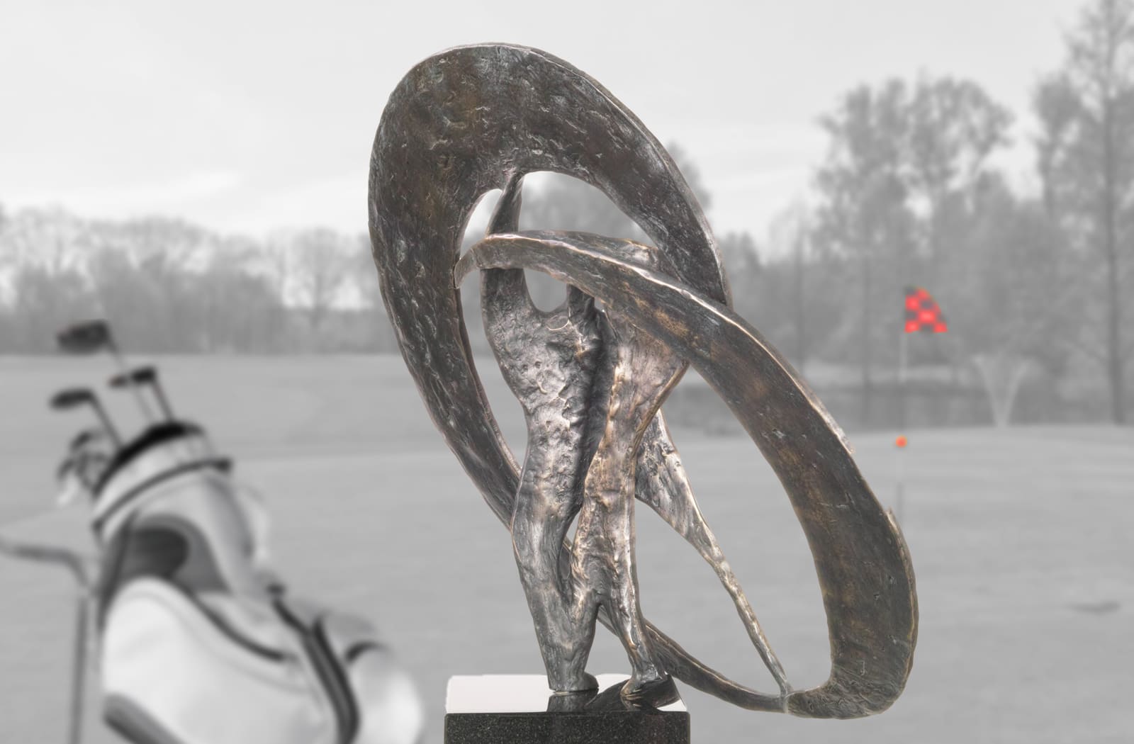 The Drive, limitierte Bronze-Golfer-Skulptur von E .Wähning.