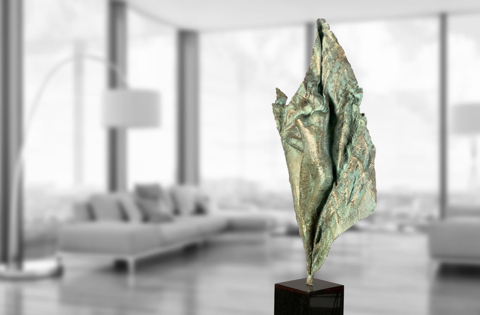 Illusion, limitierte Bronze-Skulptur von E. Wähning.