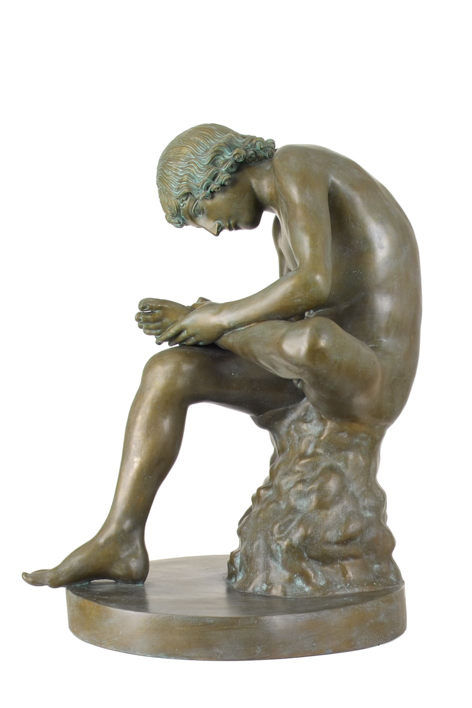 Der Dornauszieher, Spinario, Bronze-Museumsreproduktion in Originalgröße.