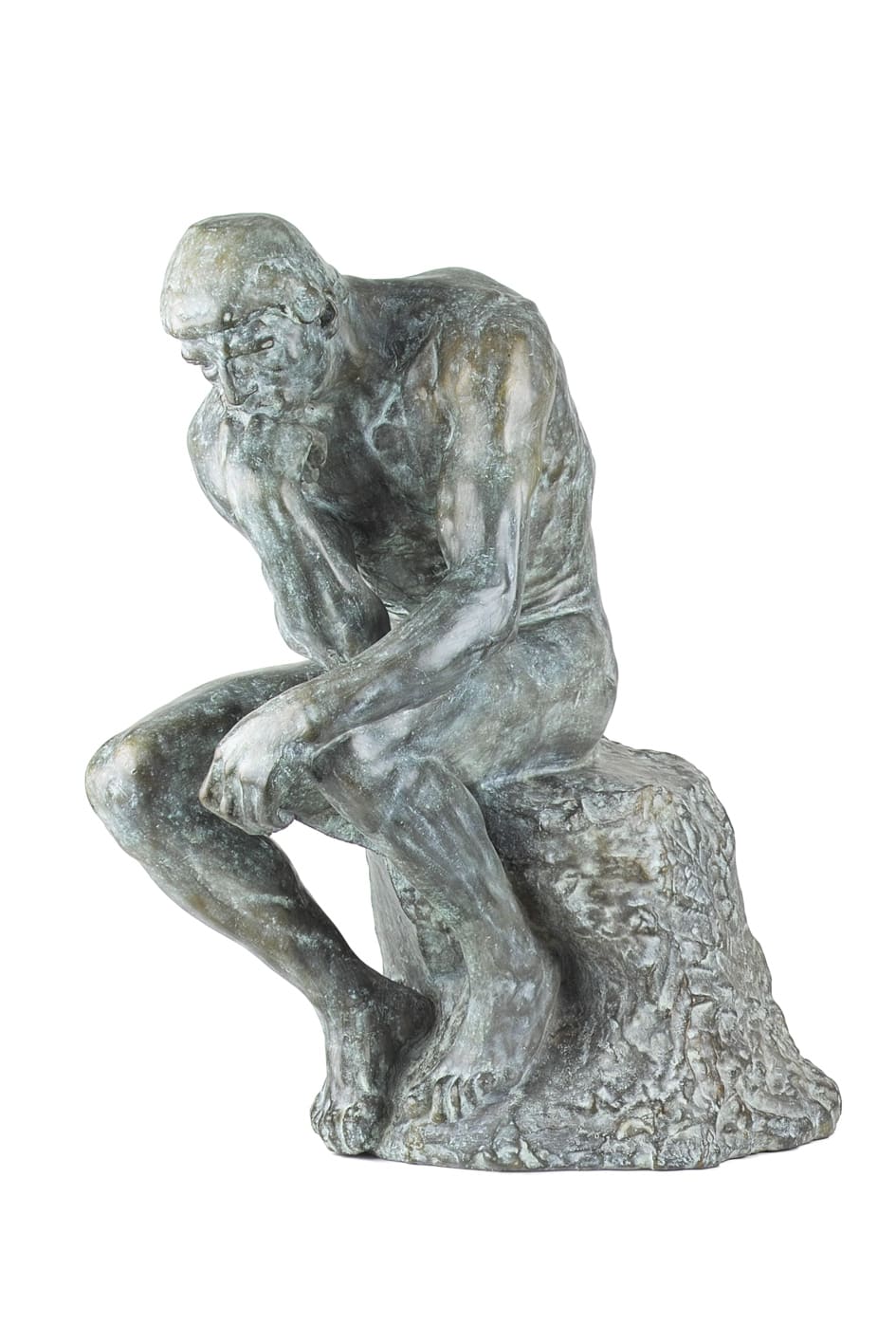 Der Denker von Auguste Rodin, Bronze-Museumsreproduktion in Originalgröße.