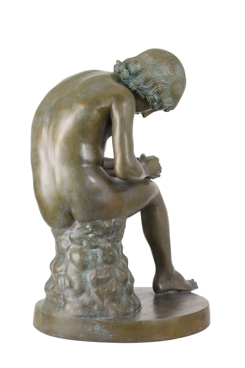 Der Dornauszieher, Spinario, Bronze-Museumsreproduktion in Originalgröße.
