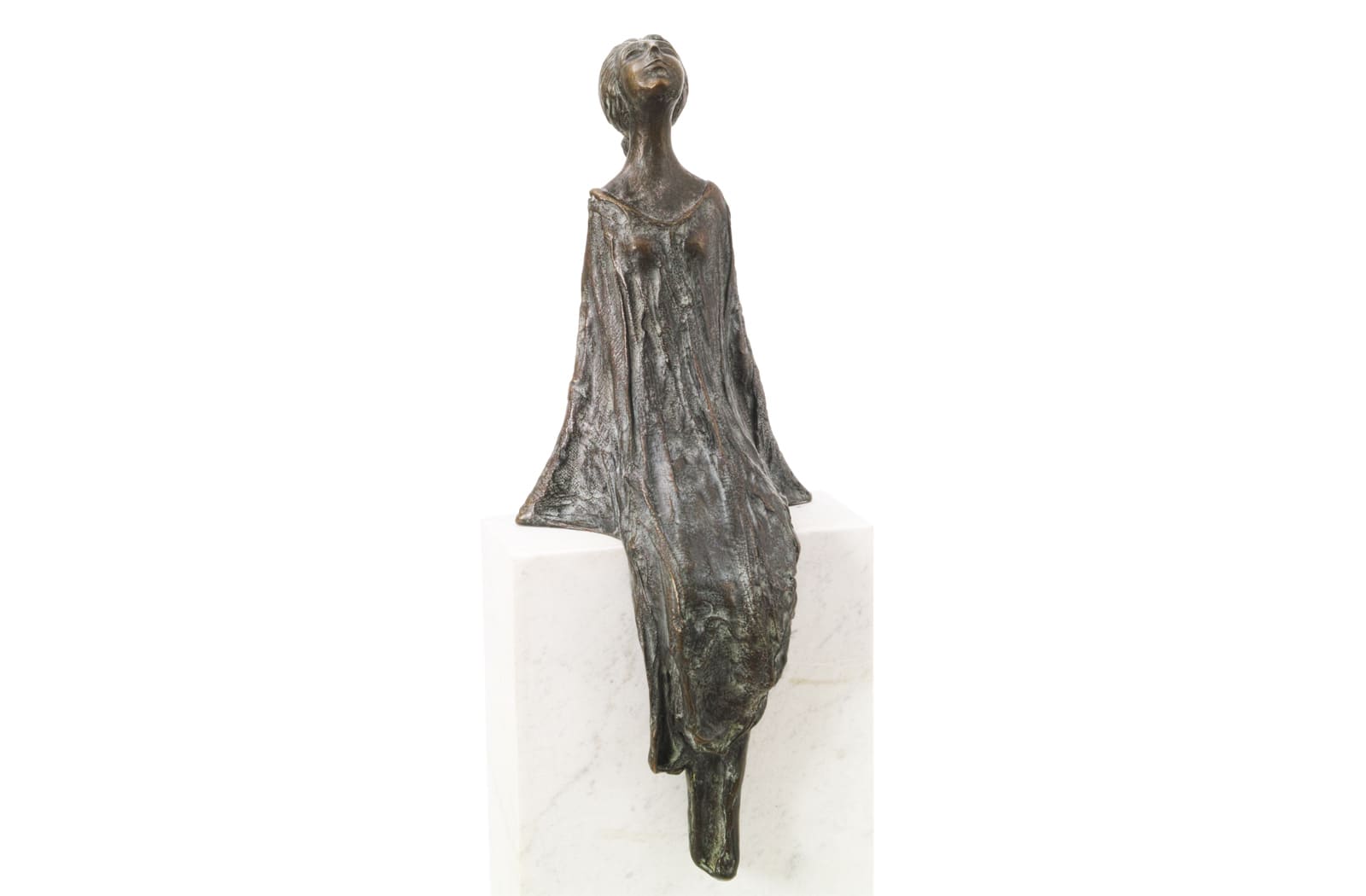 Die Sternguckerin, Bronze-Skulptur.