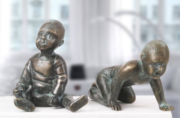 Die zwei Babys Bronze-Skulptur